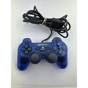 Sony PlayStation 2 PS2 Ocean Blue Clear Controller DualShock OEM SCPH-10010